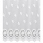 Voilage jacquard blanc à médaillons de roses – hauteur 150 cm Voilage jacquard blanc à médaillons de roses – hauteur 150 cm