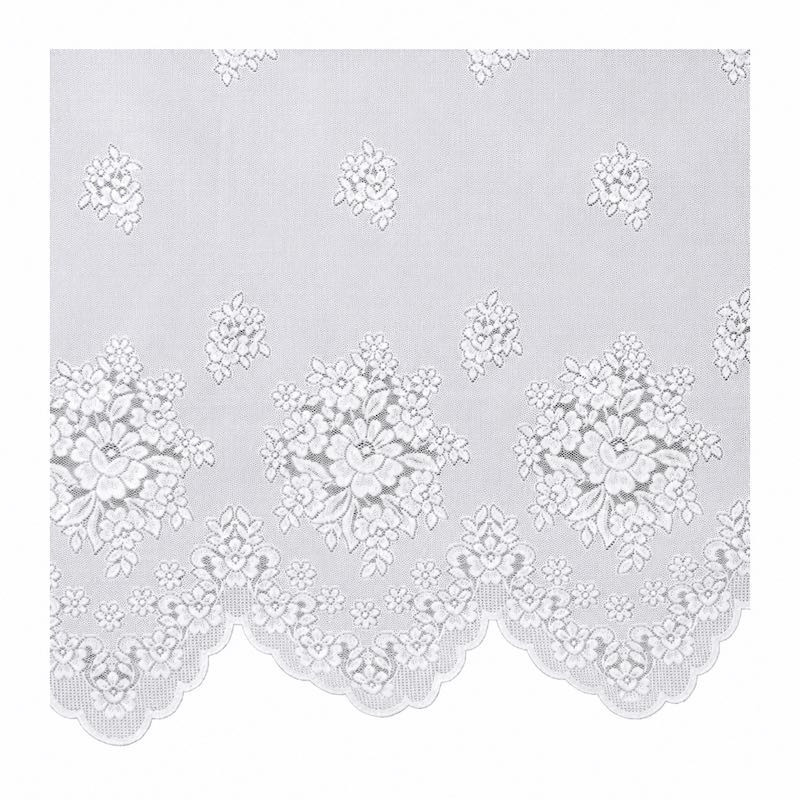Jacquard vitrage met bloemmotief wit – hoogte 180 cm Jacquard vitrage met bloemmotief wit – hoogte 180 cm
