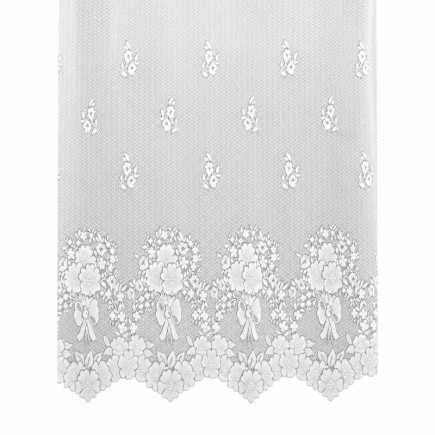 Jacquard net curtain with bow motif 145 cm | Decoration