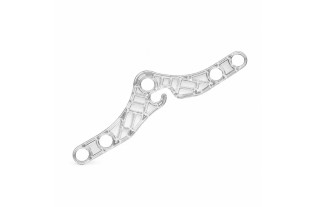 Transparent Wave curtain end hook for finishing the first and last fold of a Wave curtain