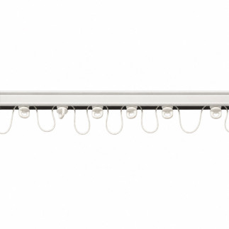 White Wave gliders on cord with a fixed spacing of 8 cm for Wave curtains