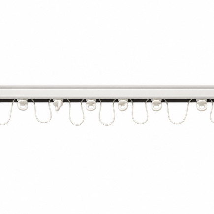 White Wave gliders on cord with a fixed spacing of 8 cm for Wave curtains
