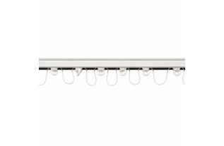 White Wave gliders on cord with a fixed spacing of 8 cm for Wave curtains