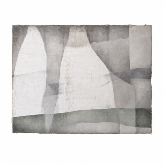 Peinture textile Julie numéro 1 d’IAN, œuvre textile réalisée à la main