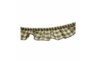 Ruche bruin met ruitjes 6 cm | Decoration