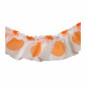 Volant blanc à cercles orange – largeur 6 cm
