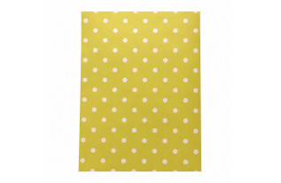 papier peint points lemon et blanc
