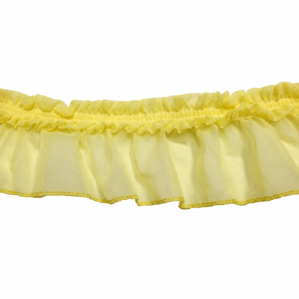 Ruche gele voile met gerimpelde sierband | Decoration