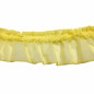Ruche gele voile met gerimpelde sierband - hoogte 8 cm