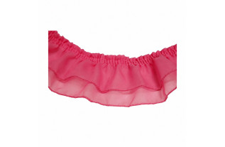 Ruche en voile rose foncé
