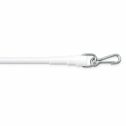 White curtain draw rod with handle – 100 cm