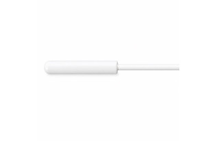 Detail of the white handle on the 100 cm curtain draw rod
