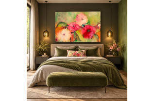 Painting – Verweven bloei by Irene Sijnesael
