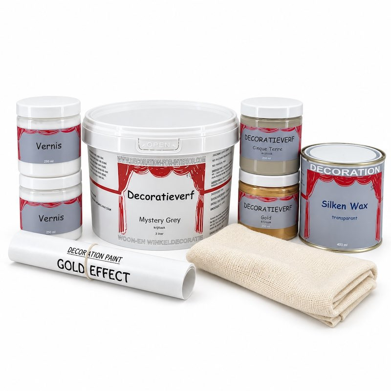 Kit de peinture – jusqu’à env. 15 m² effet Gold pour murs Kit de peinture – jusqu’à env. 15 m² effet Gold pour murs