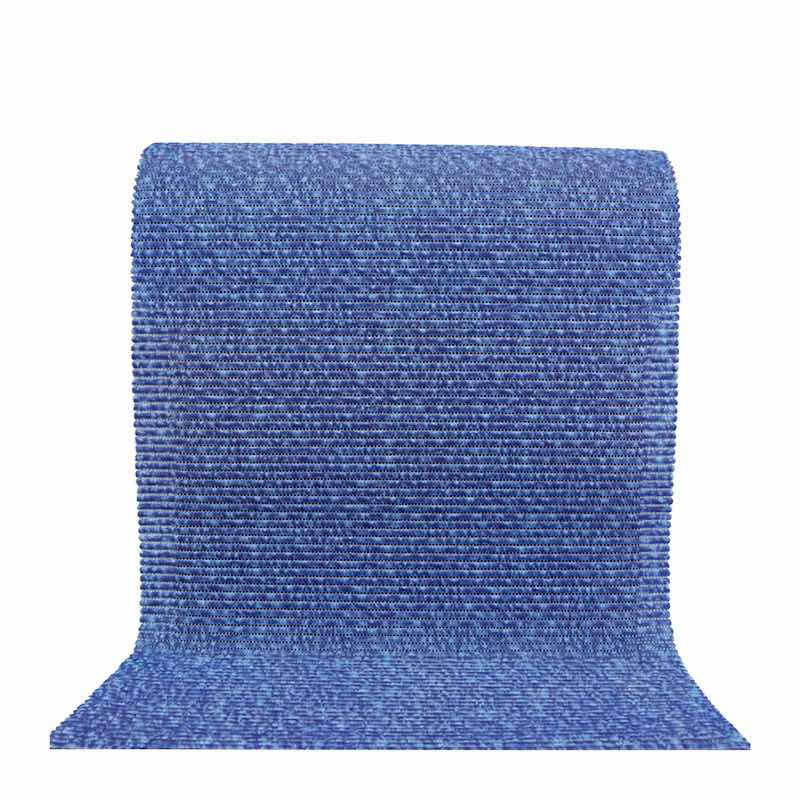 Tapis antidérapant avec une structure côtelée bleu-violet– 65 cm de large