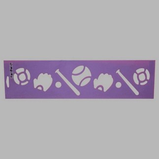 sports attributes stencil color purple 12.5 x 45 cm