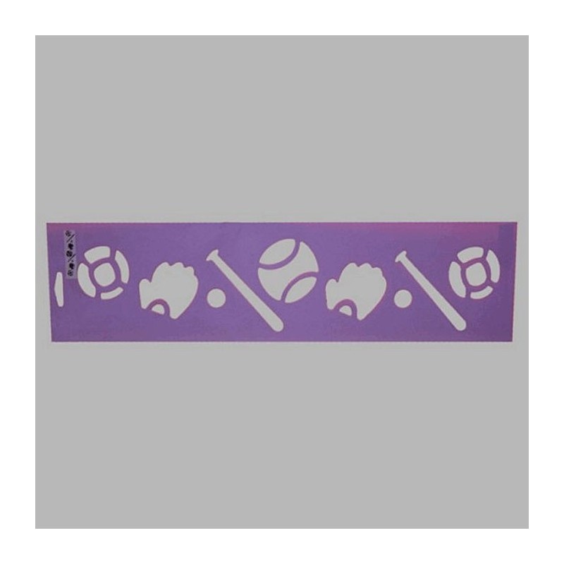 sportattributen sjabloon kleur paars 12.5 x 45 cm