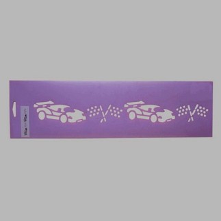 race auto's sjabloon kleur paars 12.5 x 45 cm