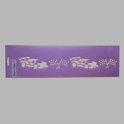 race cars stencil color purple 12.5 x 45 cm