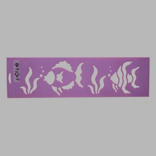 fish stencil color purple 12.5 x 45 cm