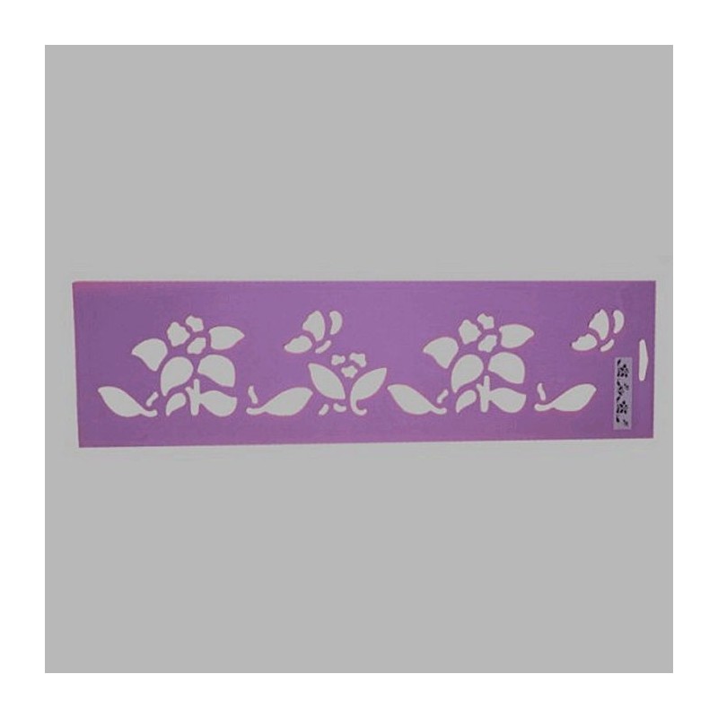bloemen glorie sjabloon kleur paars 12.5 x 45 cm