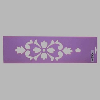 bloemen damask sjabloon kleur paars 12.5 x 45 cm