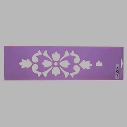 bloemen damask sjabloon kleur paars 12.5 x 45 cm