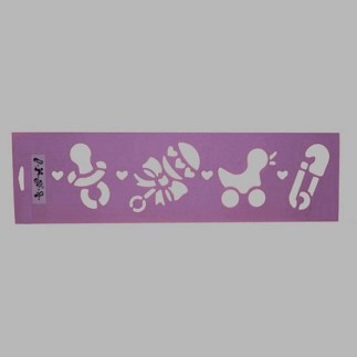 baby stuff stencil color purple 12.5 x 45 cm