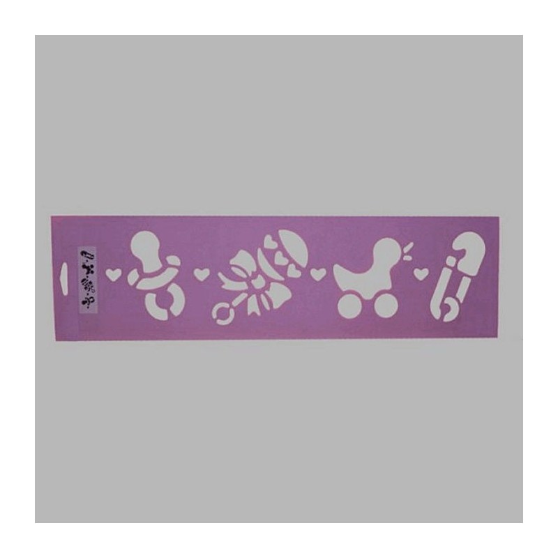 baby stuff stencil color purple 12.5 x 45 cm