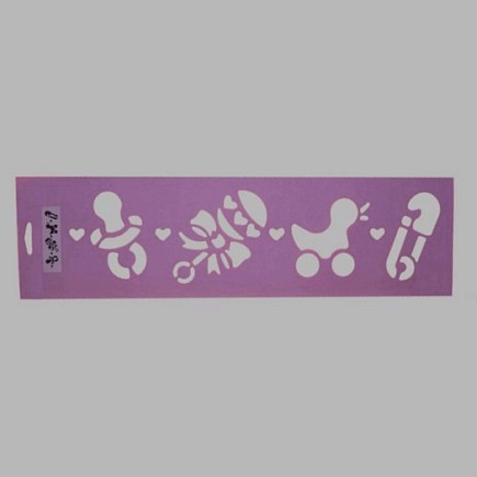 pochoir de trucs de bébé couleur pourpre 12.5 x 45 cm