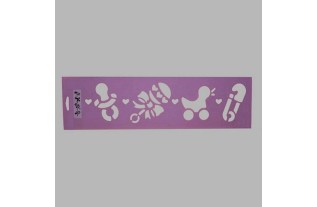 pochoir de trucs de bébé couleur pourpre 12.5 x 45 cm