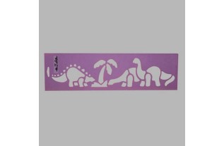 pochoir de dinosaures couleur pourpre 12.5 x 45 cm