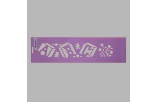 ABC blocks stencil color purple 12.5 x 45 cm