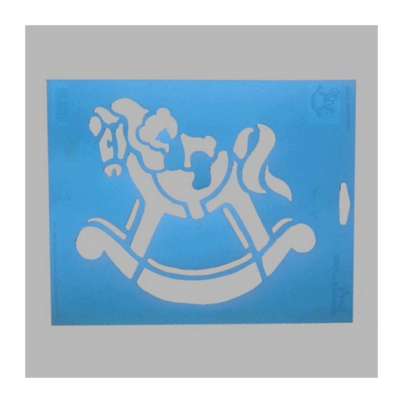 rocking horse stencil color blue 20 x 25 cm rocking horse stencil color blue 20 x 25 cm