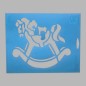 hobbelpaard sjabloon kleur blauw 20 x 25 cm hobbelpaard sjabloon kleur blauw 20 x 25 cm