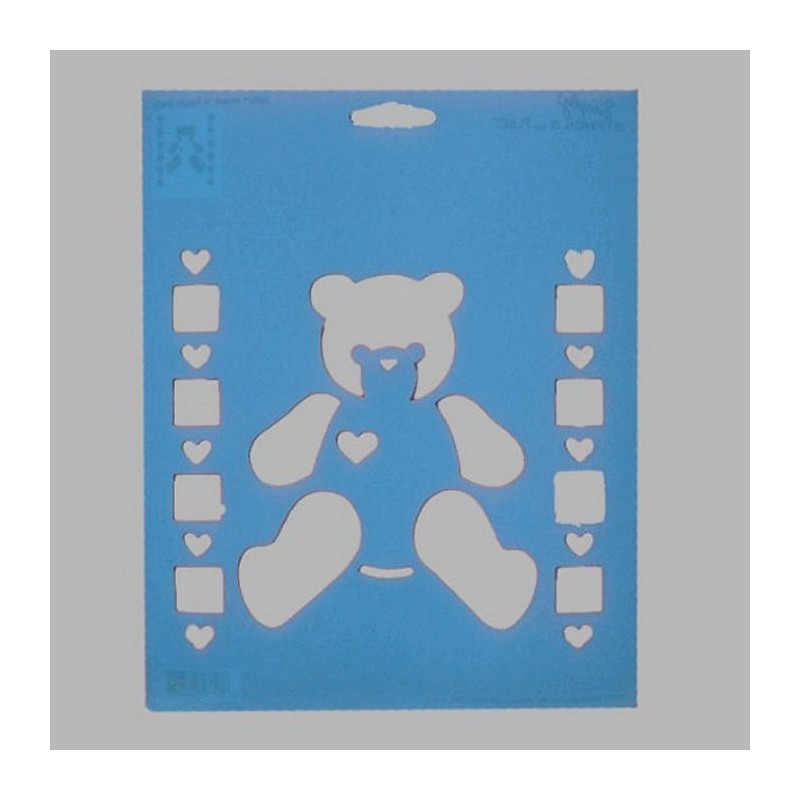 teddy bear stencil color blue 20 x 25 cm teddy bear stencil color blue 20 x 25 cm
