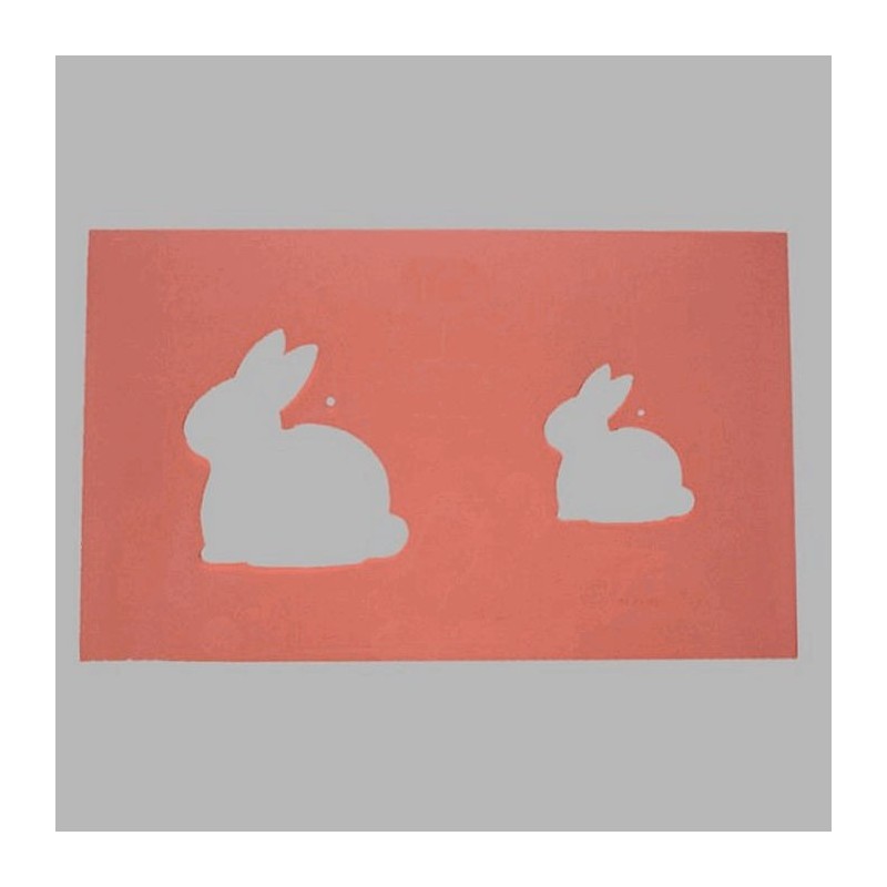 pochoir de lapins transparent 16 x 25 cm lavable pochoir de lapins transparent 16 x 25 cm lavable