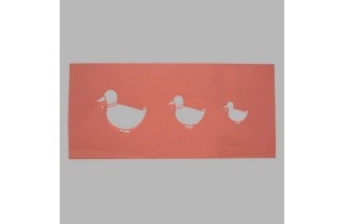 ducks stencil transparent 16 x 25 cm washable