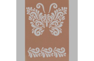 ornament butterfly stencil transparent 15 x 21 cm washable