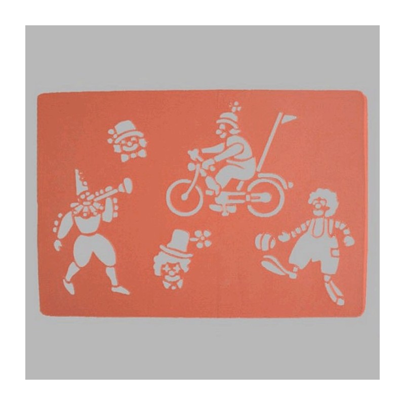 clowns parade sjabloon transparant 26 x 38 cm afwasbaar clowns parade sjabloon transparant 26 x 38 cm afwasbaar