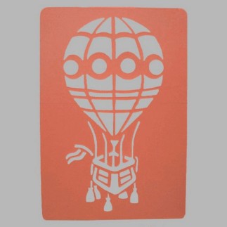 luchtballon sjabloon transparant 26 x 38 cm afwasbaar