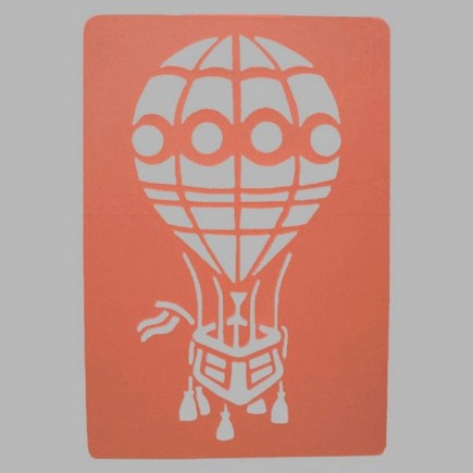 luchtballon sjabloon transparant 26 x 38 cm afwasbaar