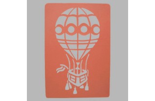 air balloon stencil transparent 26 x 38 cm washable