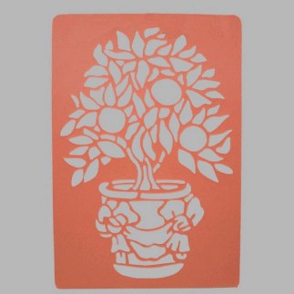 plant in vaas sjabloon transparant 26 x 38 cm afwasbaar