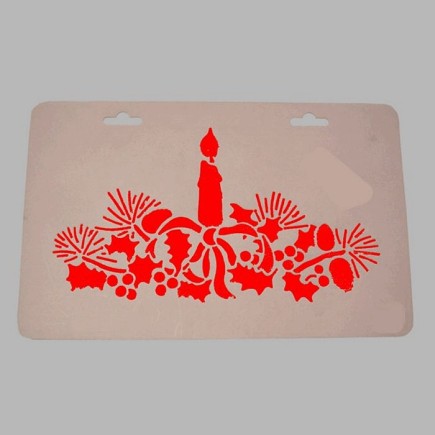 Modèle de Noël Bougie en fleur arrangement 30 x 19 cm