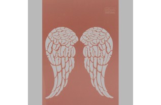 pochoir ailes d'anges transparent 21 x 29,7 cm lavable