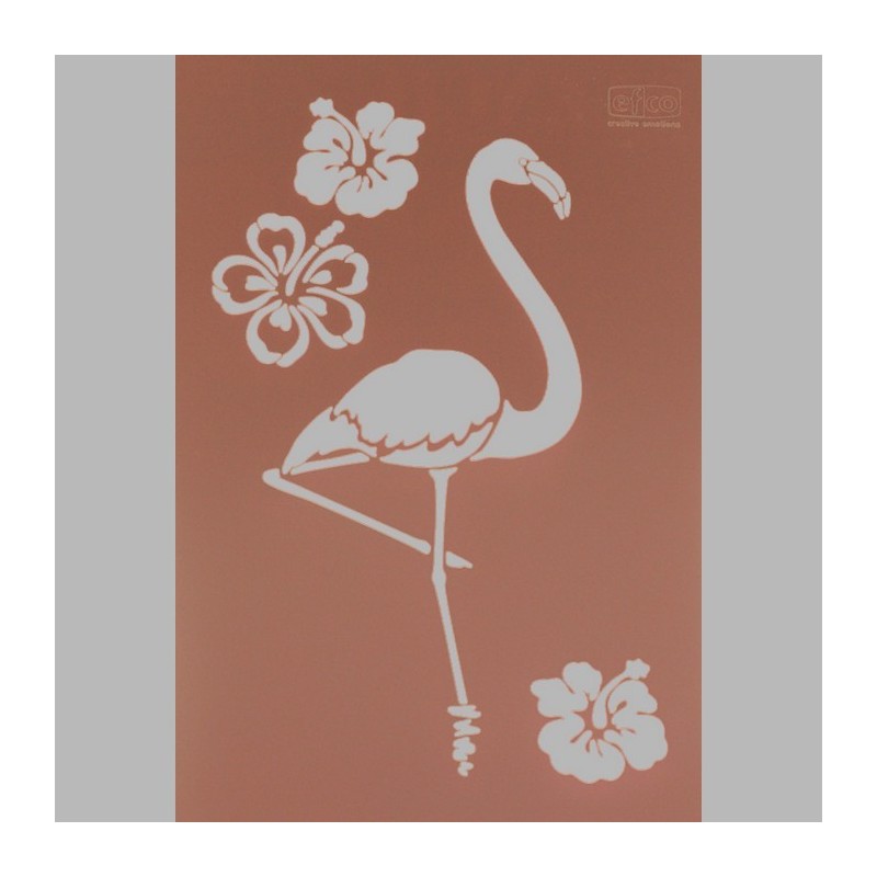 flamingo en bloemen sjabloon transparant 21 x 29,7 cm afwasbaar flamingo en bloemen sjabloon transparant 21 x 29,7 cm afwasbaar