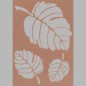 pochoir monstera feuilles transparent 15 x 21 cm lavable