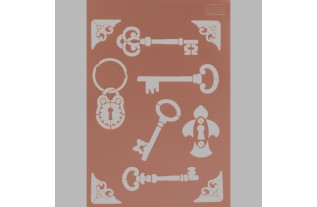 keys and locks transparent 21 x 29,7 cm washable