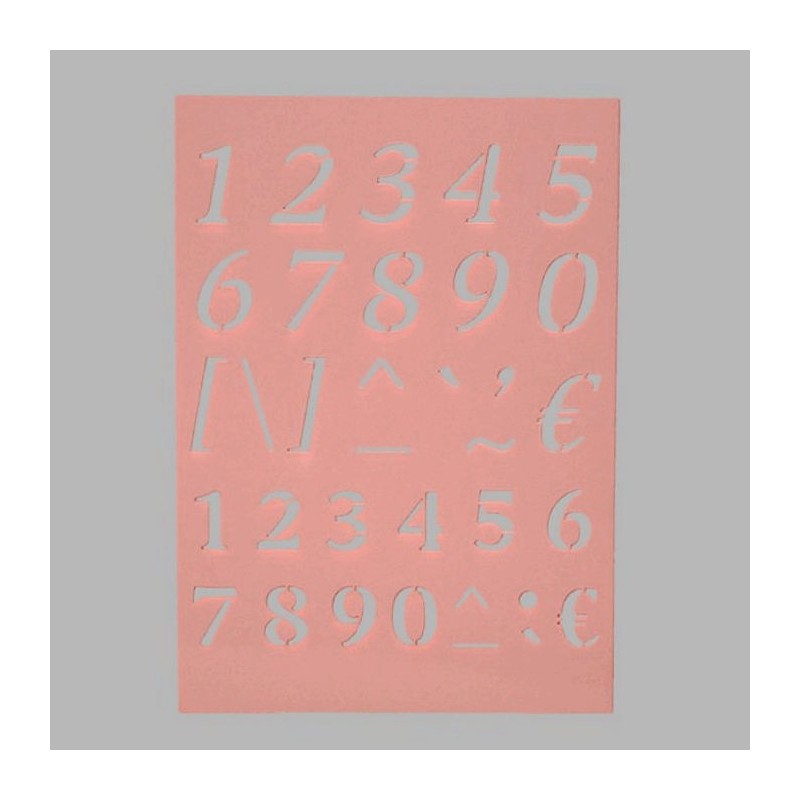 numbers and symbols stencil transparent 15 x 21 cm washable numbers and symbols stencil transparent 15 x 21 cm washable